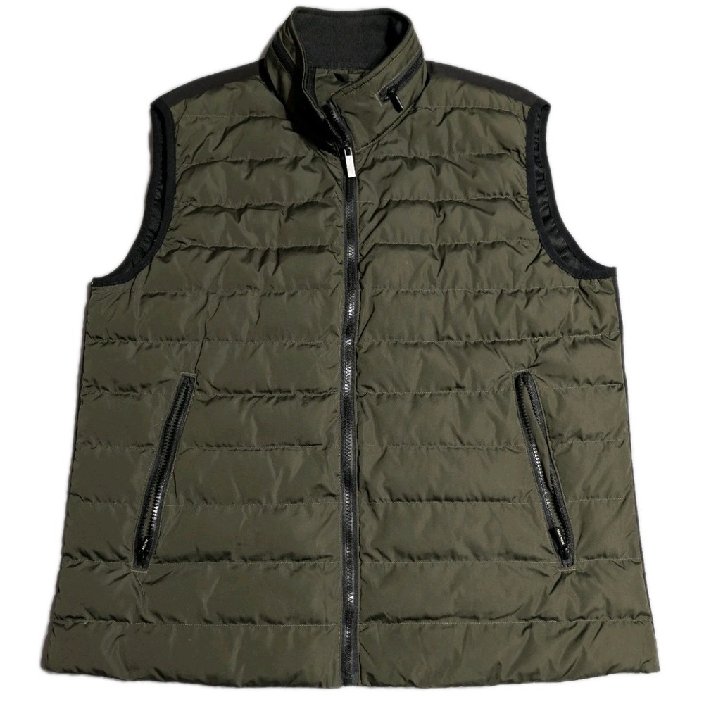 Macson‎ Puffer Vest Mens XL Green Quilted Full Zip Lightweight Outdoor Vest